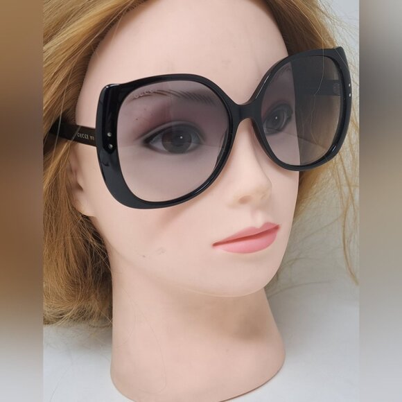 Gucci Nero Sunglasses Oversized Square Frame Black Gray GG0472SA 001 56-17-145 - Picture 4 of 15